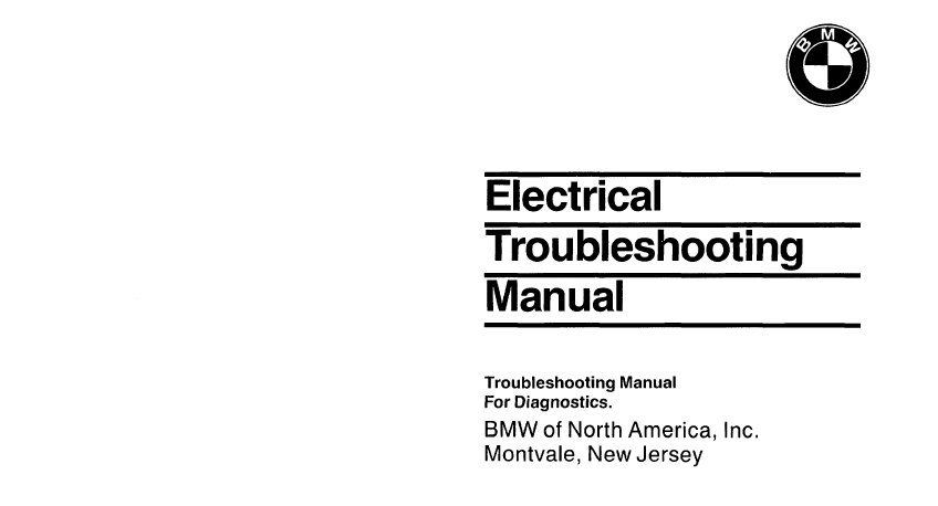 BMW Wiring Electrical Troubleshooting Manual 3 5 7 Series